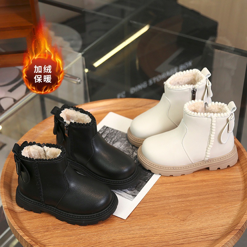 女童冬季大棉靴儿童女宝宝加绒