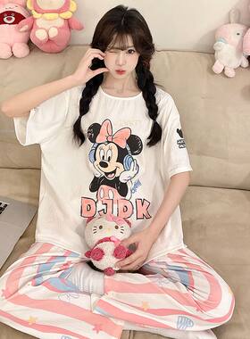高级设计爆款米奇卡通家居服套装2026夏季美少女必穿新款睡衣短袖