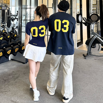JOKA VIBE 美式t恤男女夏季运动短袖健身跑步纯棉T透气半袖情侣款