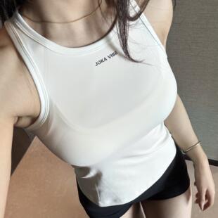 JOKAVIBE原WHPOWER 24SS美式复古运动背心女无袖裸感修身美背上衣