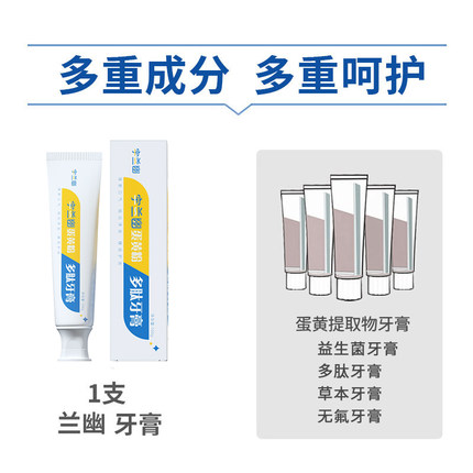 兰幽牙膏成人儿童呵护口腔清新口气益生菌无抗生素包邮