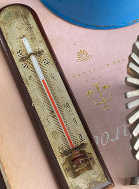 世界岛 德国70s木质酒精温度计