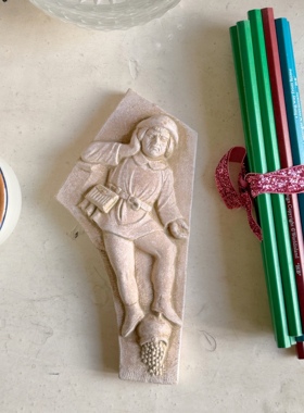 世界岛 意大利70s手工雕刻浮雕墙面装饰挂件树脂人像装饰画摆件
