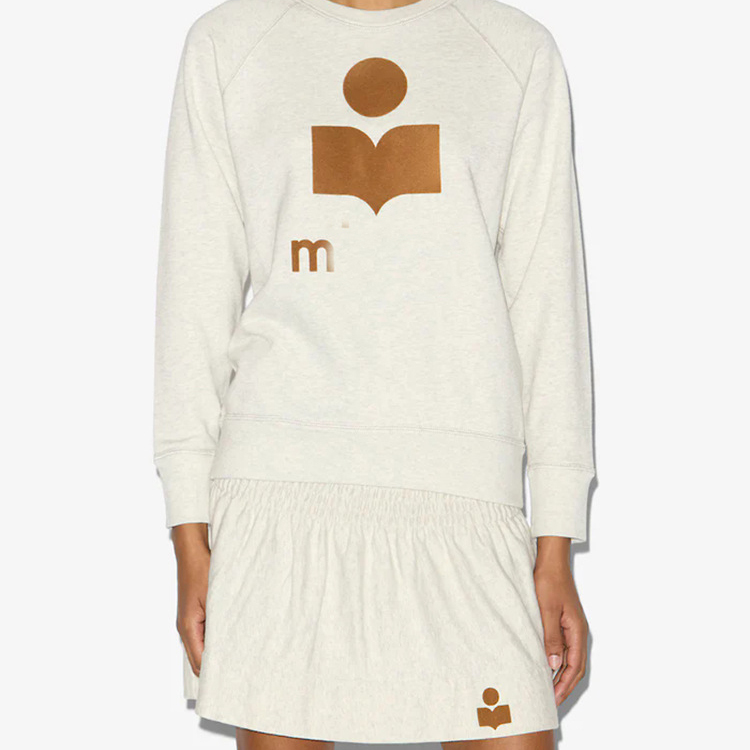 IS经典款植绒棉质圆领插肩袖卫衣