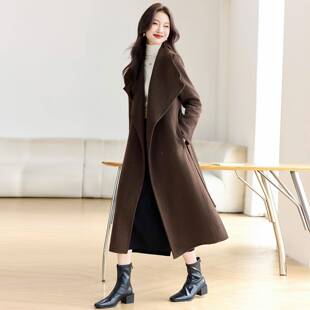 双面羊绒大衣长女中款20龄2季5年新款秋冬高端ZYING303高级感减羊