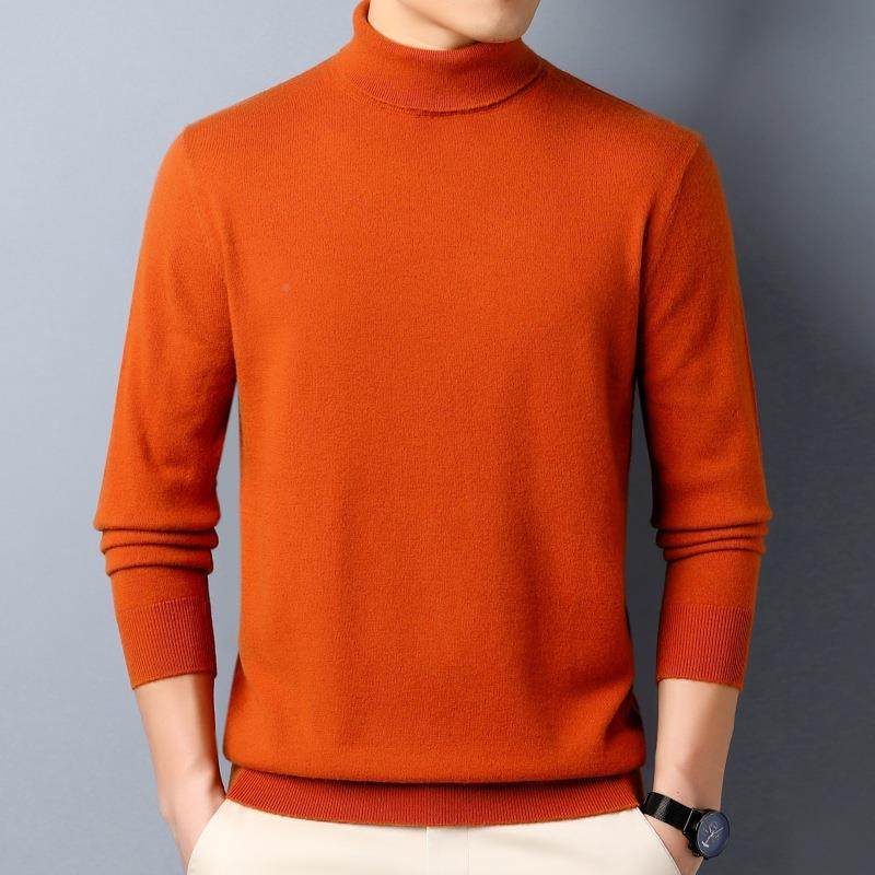 224秋冬季羊毛衫0男237015-T装高领加毛衣男厚保暖打衫底衫内搭针