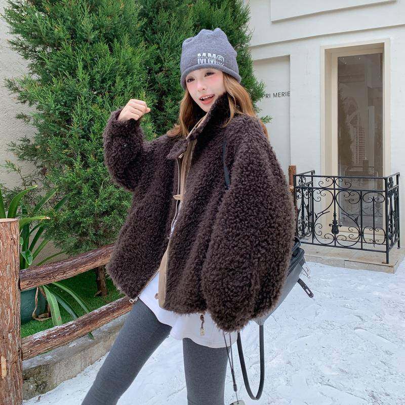 两面穿仿皮毛一体羊装羔毛外套女冬季202D073-661工加5新款好看绒