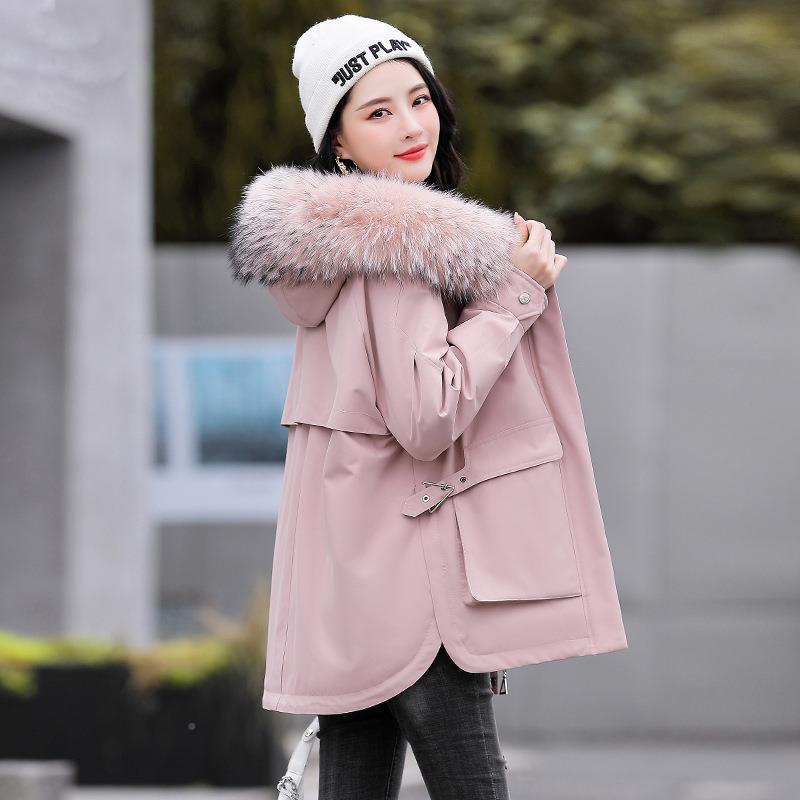 派克羽服女中款小个ZHANG571洋子2024冬绒新款流行时长尚气白鸭绒