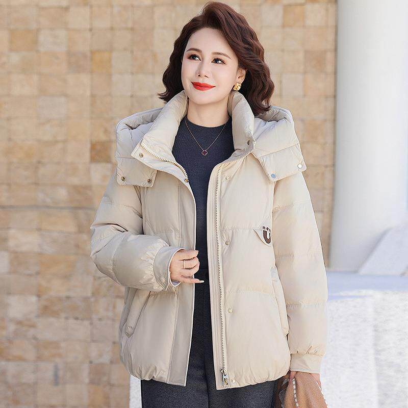 款大品牌羽绒冬服女季新小个子妈妈短款码宽大松UMD加厚防寒外套