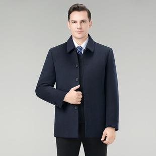 L2暖毛呢 鸭内可拆卸羊毛秋冬保F80 绒胆款 中年羊绒大衣新男中长款