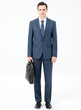 休闲装西套男修身两件套新郎结婚礼服男西17226-M士服职业正装装