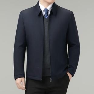 秋冬高档年棉服男夹棉夹克翻立领中爸爸装 R保暖棉外 衣棉外套2505