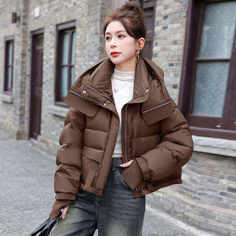 设ZYI2516F计感羽绒服女短款气2024款冬新季高端洋小个子保暖鸭白