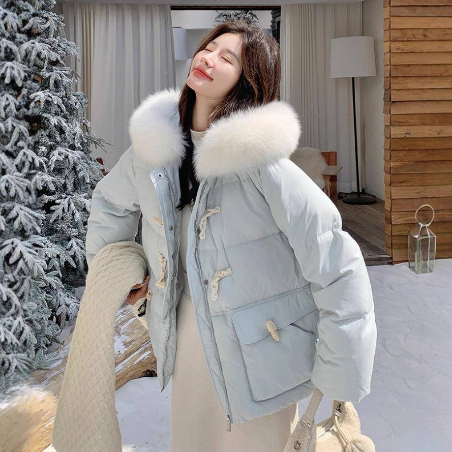 新品2外052牛冬C251-680角扣羽绒套