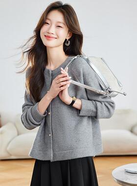 202新款外针织打底开衫插肩袖宽松休SH20202-S闲纯色百5搭小香风