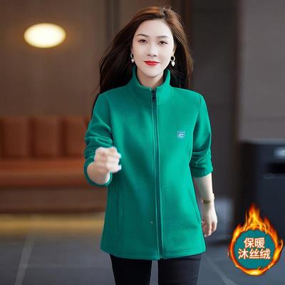 套抓绒外女秋冬上季款20新23年韩版立74186232领开衫卫衣加厚摇粒