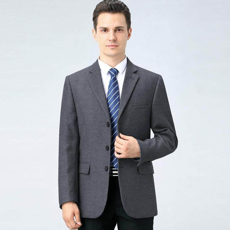 20新23春秋款中年男青士西服休闲宽松纯色2805-JB休闲西装爸外套