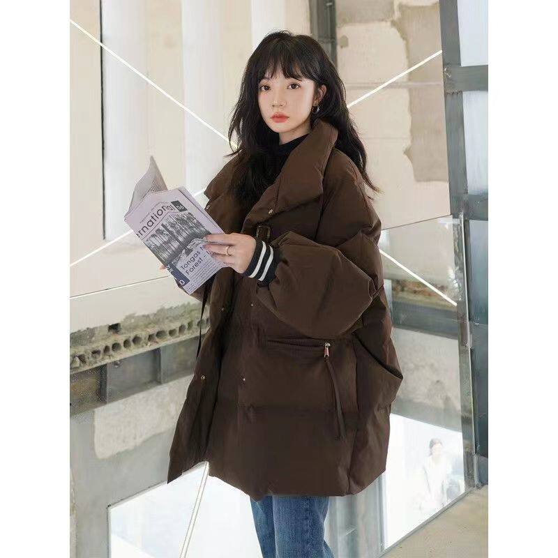 羽绒棉服外套女冬季加厚短款2023新款韩版面包服小个子棉衣棉袄