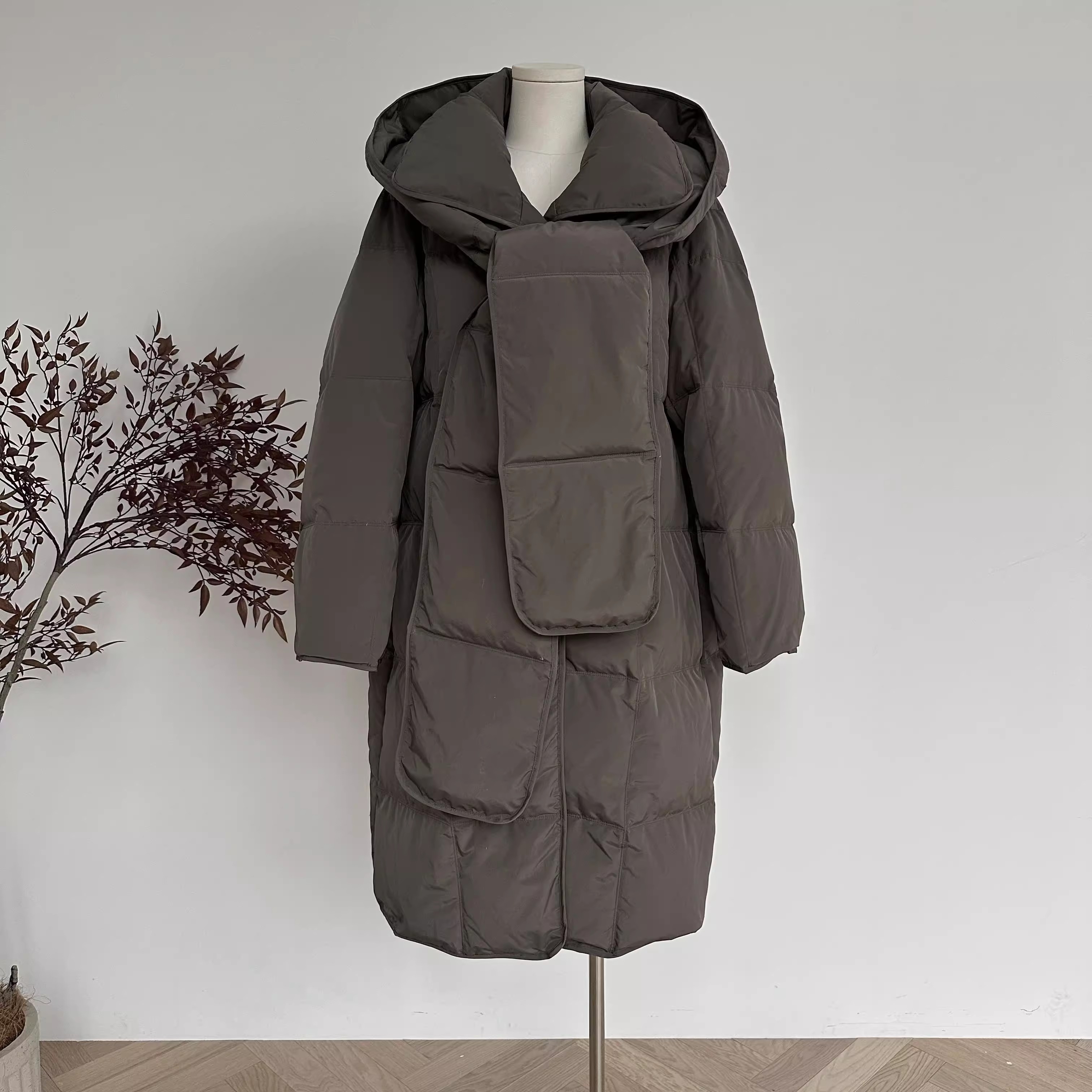 高级感长款羽绒棉服女冬季2024新款过膝加厚宽松棉袄棉衣冬天外套