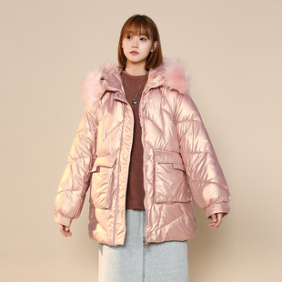 亮面棉衣女短款韩版宽松2023新款羽绒棉服女士小棉袄冬装外套