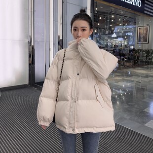 冬季外套棉服女2023新款棉袄女学生韩版宽松短款面包服反季潮