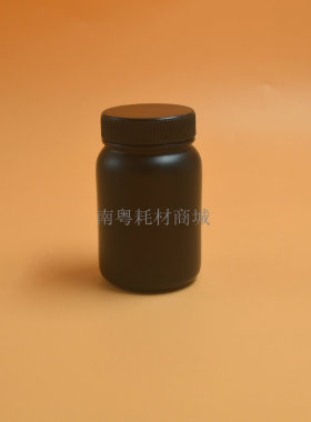 HDPE200ML黑色塑料瓶广口圆瓶带内盖大口瓶试剂分装样品瓶普票