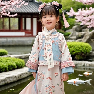 女童格格服2026新款儿童古装汉服女宝小公主旗袍唐装有一个姑娘女