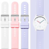 6434 适配斐乐6113 6105 FLM38迪克斯情侣紫色运动防水硅胶表带20