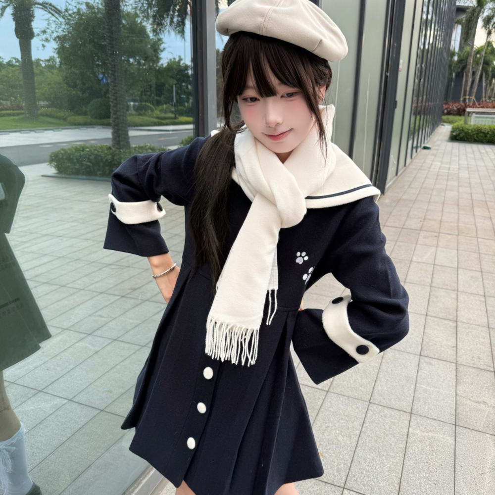 学院可爱风女小个子秋冬毛呢外套