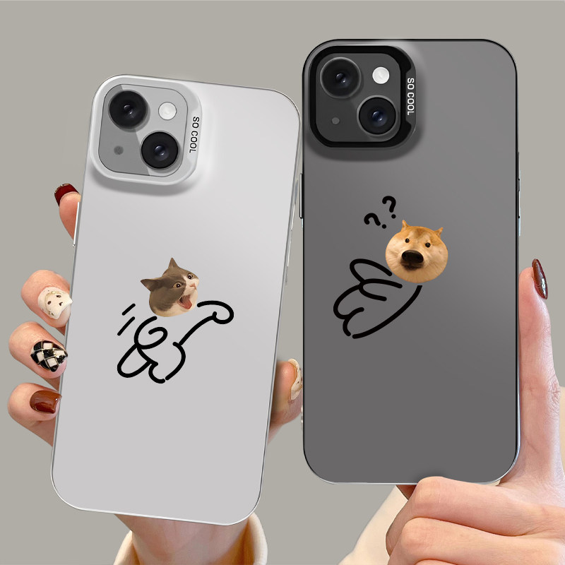 趣味猫狗手机壳适用苹果1