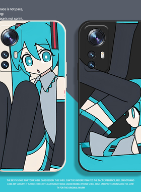 初音未来miku适用小米14手机壳15/13ultra红米k70周边note12pro二次元11趣味k60新款10/k50搞怪k40s硅胶k30/9