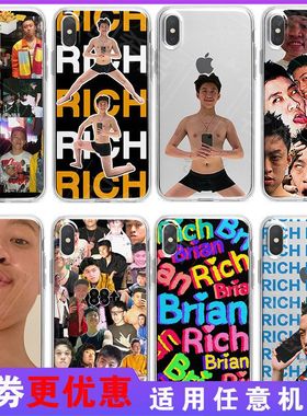 RichBrian手机壳嘻哈适用七哥一加1加搞怪沙雕12/11/10T/9RT/8怼脸ACE3/2/V魅族18X/17/18S/PRO/5G苹果麦芒10