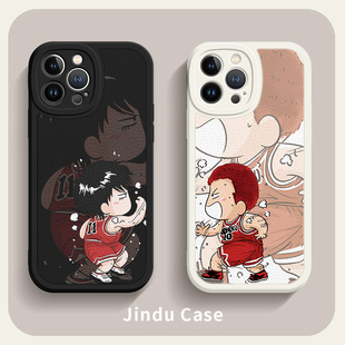 苹果15promax灌篮高手16手机壳iPhone14/13篮球11流川枫xr樱木花道xs高级感12适用8plus小羊皮7p男款6保护套