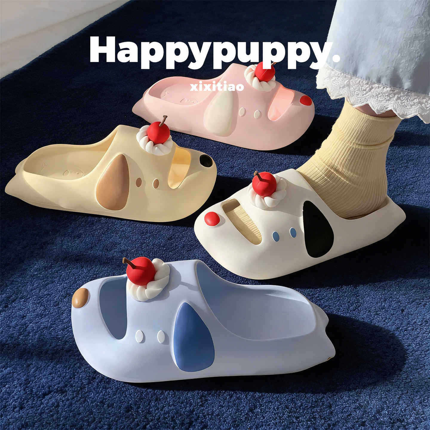 软底沙滩外穿eva居家凉拖鞋2026夏季新款可爱樱桃小狗狗防撞拖鞋,居家布艺,居家棉拖/棉鞋,淘宝优惠券,粉丝福利购,淘宝优惠卷