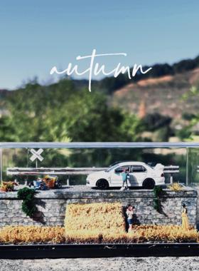 64比例 72比例车模场景 发光场景 DIY 桌面摆件  草地场景 模型