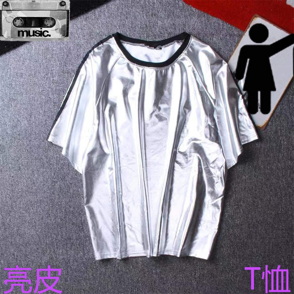 男士短袖t恤潮流韩版大码银色衣服男夏季男装个性时尚上衣体恤衫，男装T恤，星座1804