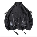 春秋季工装外套男潮牌复古港风夹克宽松嘻哈情侣款衣服，男装夹克，星座1804