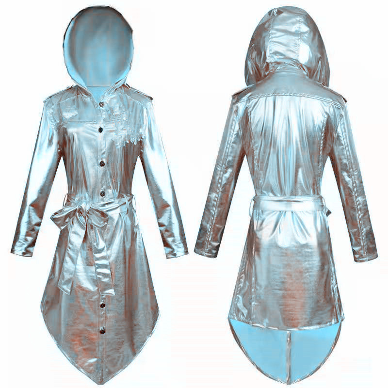 风衣学生绝地求生至尊无敌银色风衣外套披风夹克，男装夹克，星座1804