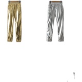 金银色超薄款外套男女个性反光帅气美丽亮皮夹克四季演出服拉链衫，男装夹克，星座1804