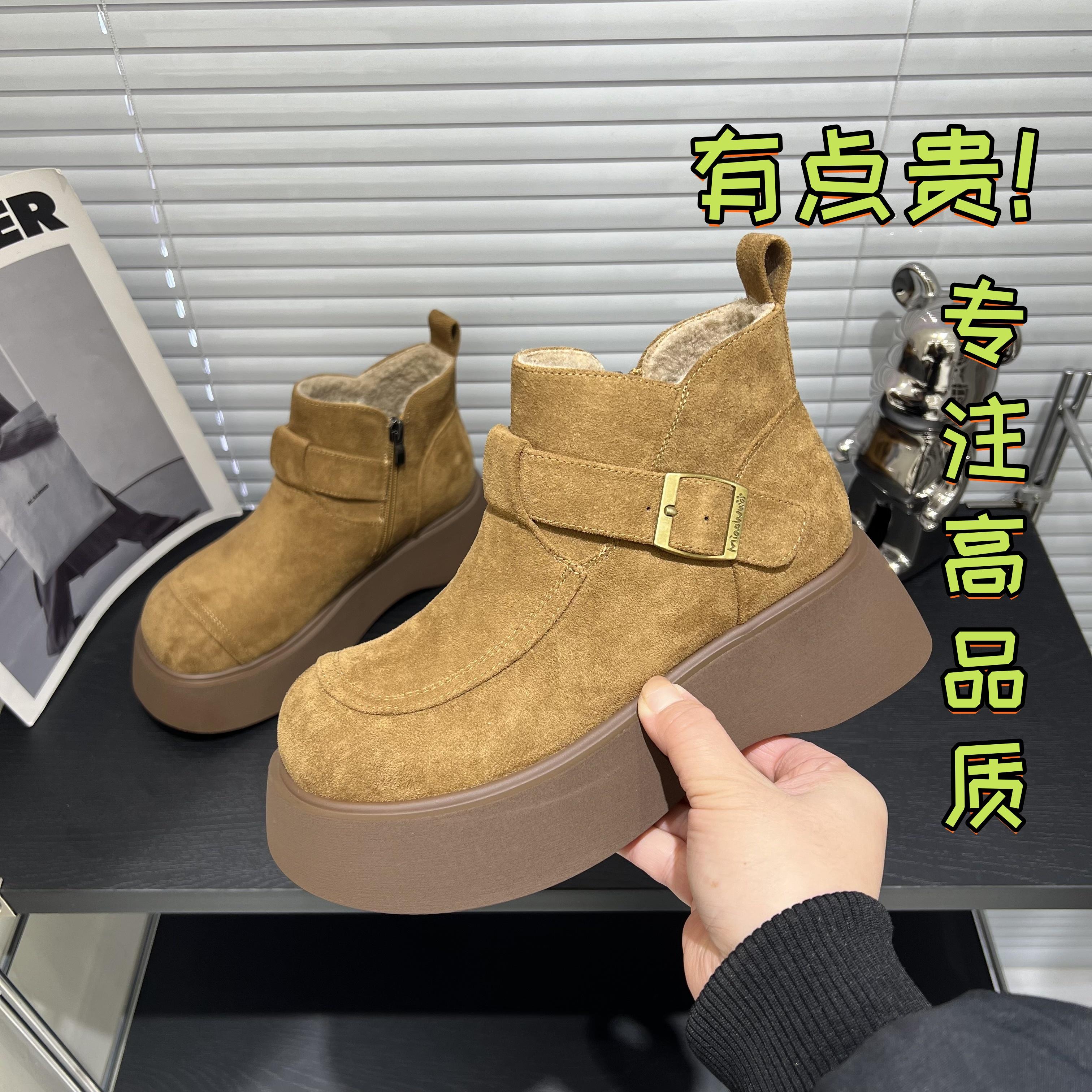 2025冬季新款复古英伦风雪地靴