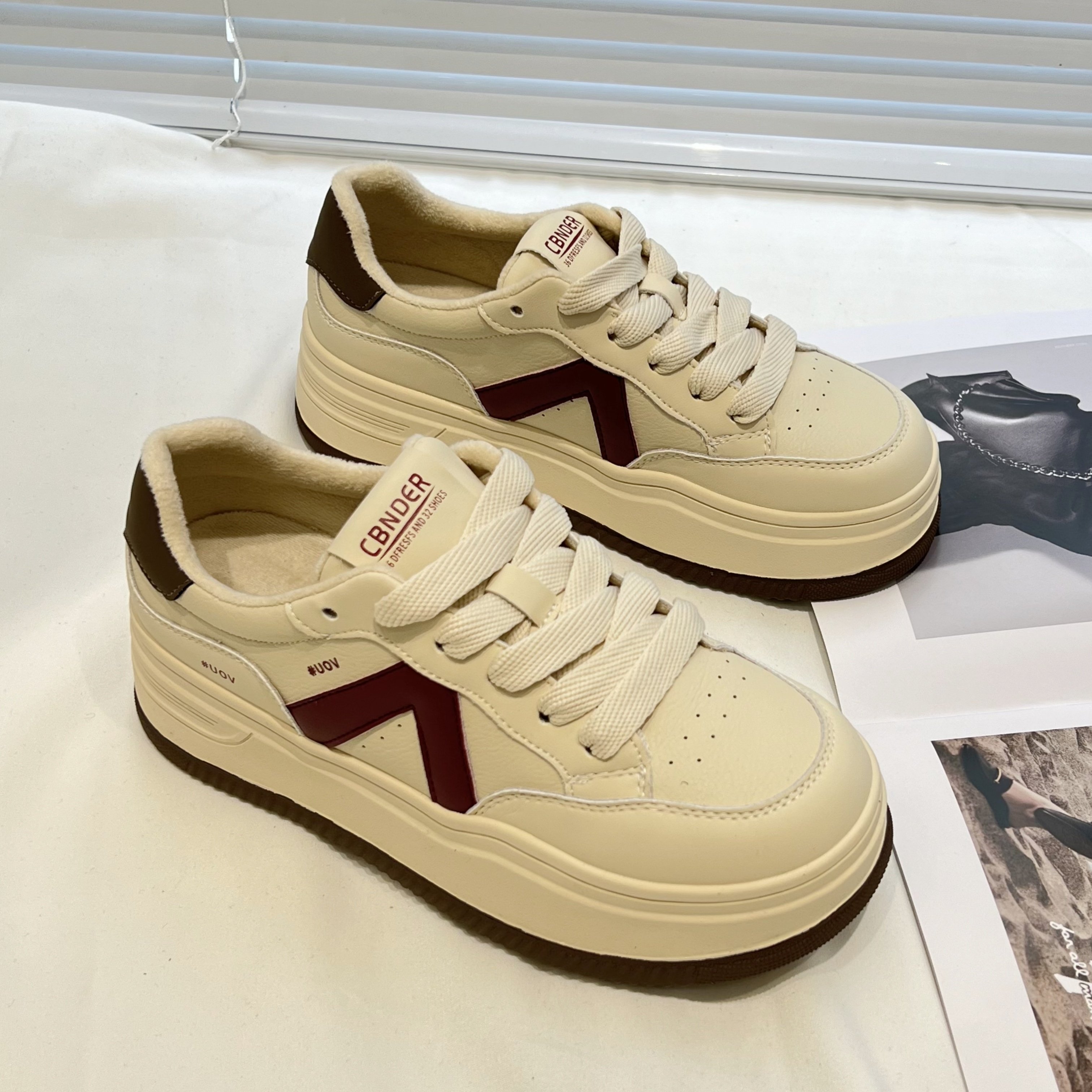 悦薇高品质女鞋黑白熊猫鞋显脚小板鞋厚底百搭舒适休闲运动小白鞋,女鞋,休闲板鞋,淘宝优惠券,粉丝福利购,淘宝优惠卷