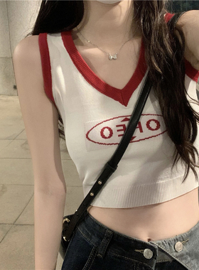 美式辣妹针织小吊带女夏季2025新款运动背心内搭外穿短款露脐上衣