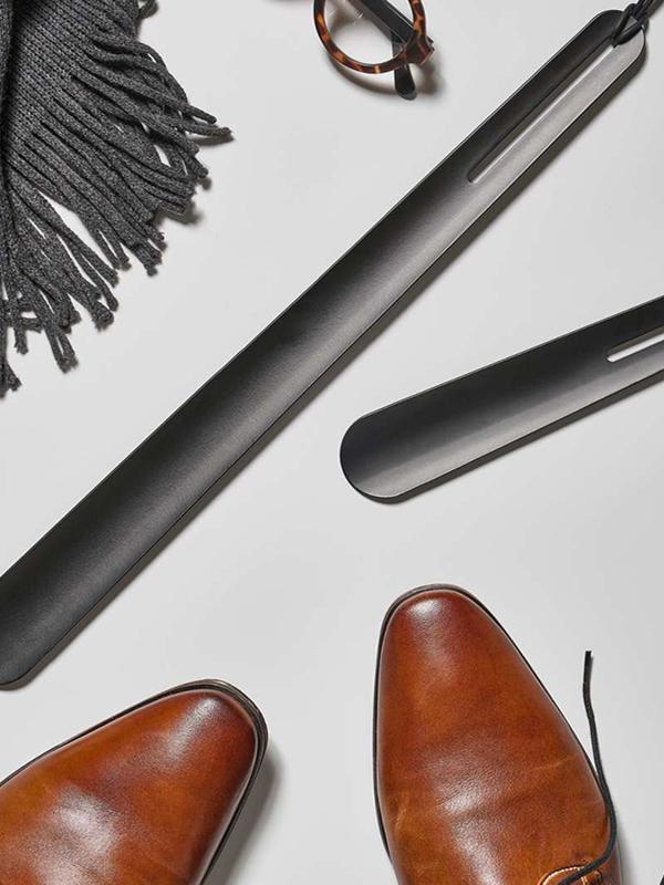 DANISH ZONE NORDIC SIMPLE METAL LONG-HANDLED SHOEHORN EXTRA-LONG HOME PORTABLE SHOE LIFTER ENTRYWAY CREATIVE DECORATION