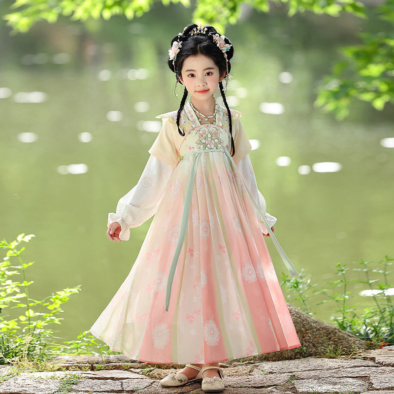 女童汉服连衣裙2025新款