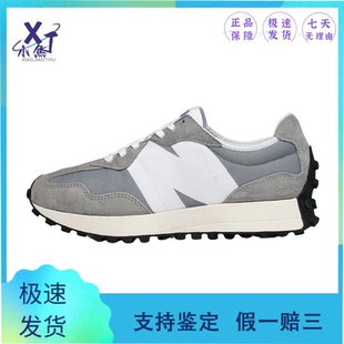 反毛皮织物猪皮透气休闲鞋 New 复古V头鞋 327经典 Balance