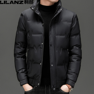 利郎冬季男士立领短款羽绒服中青年立领短款保暖百搭时尚夹克外套
