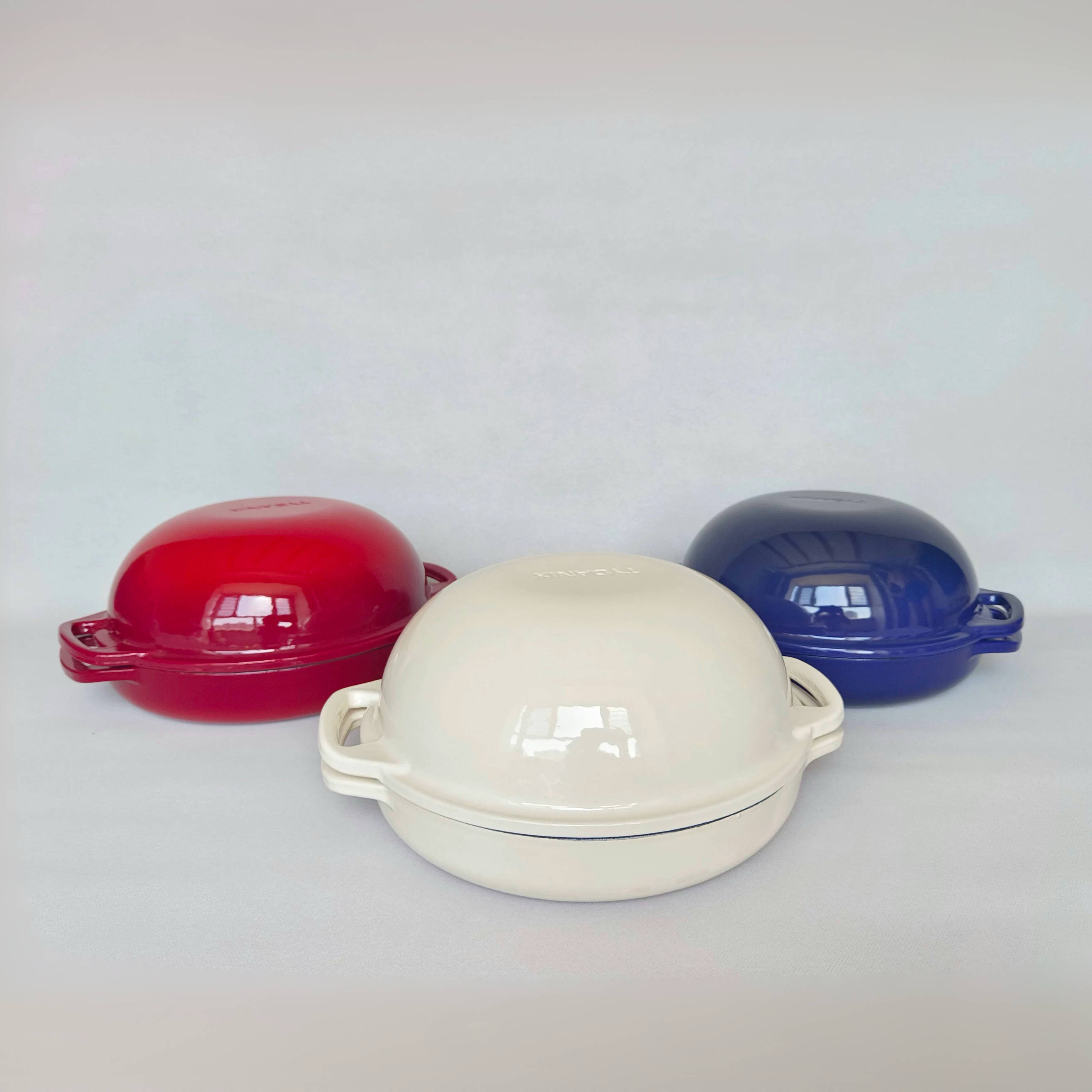 出口铸铁珐琅锅欧包锅面包锅海鲜锅面包模具烤箱浅锅平底26多用锅