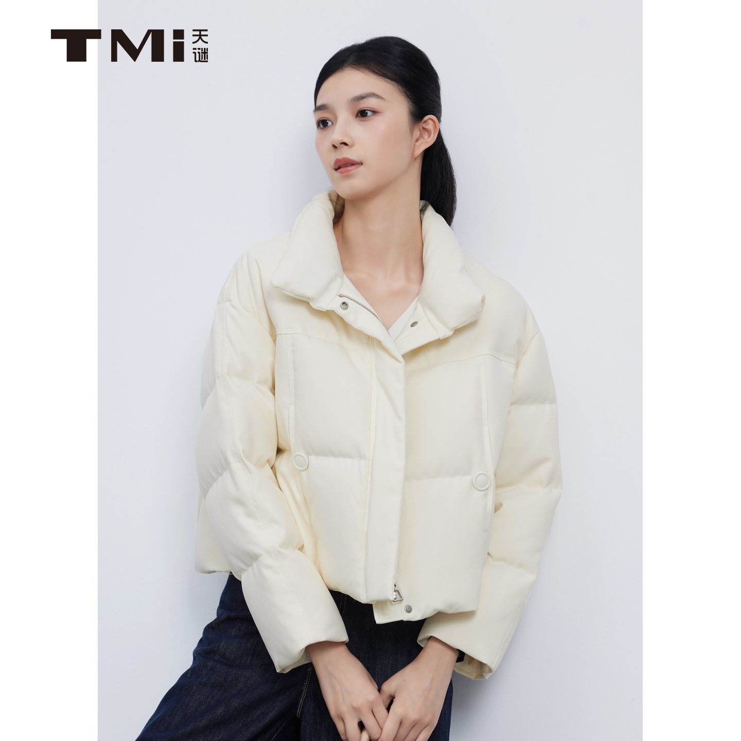 天谜韩版泡芙短款羽绒服
