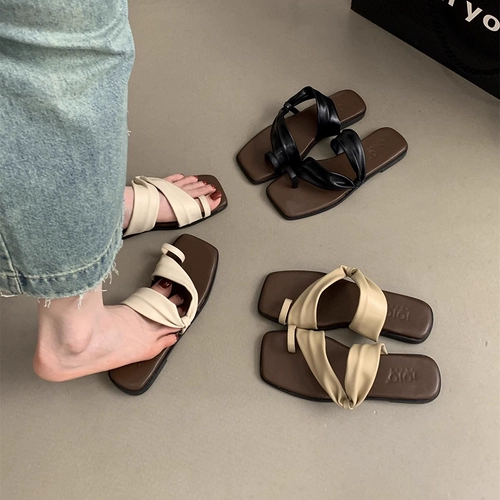 Тапочки, обувь, пляжная подходит с юбкой, слайдеры, французский стиль, пляжный стиль