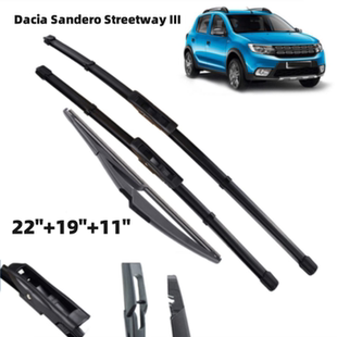 适用达契亚Dacia Renault Sandero III前后挡风玻璃雨刮器雨刷片